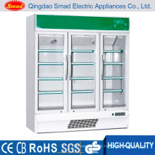 980L Commercial Three Door Display Upright Beverage Cooler